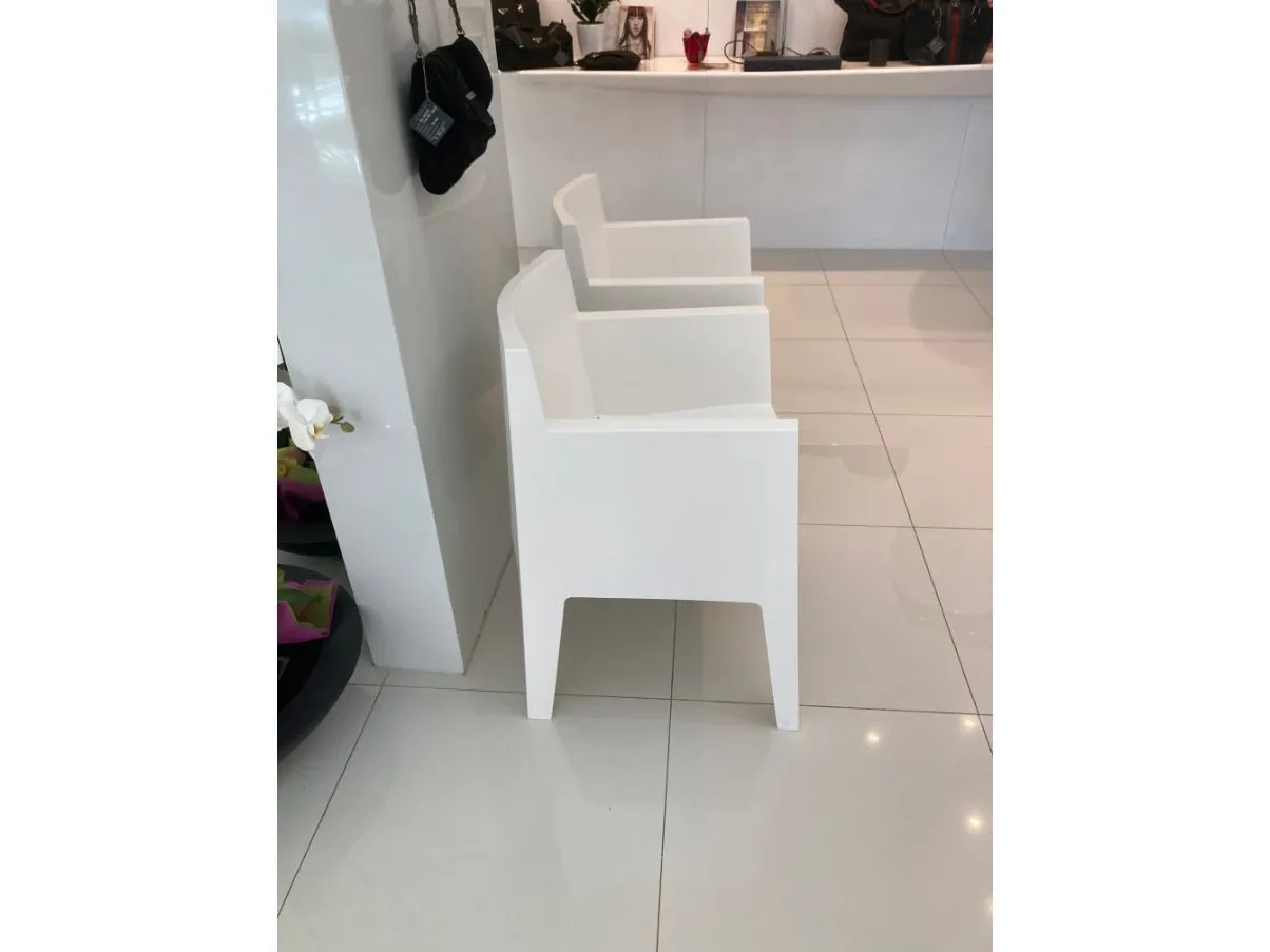 Set of 4 white Toy chairs, Driade 3