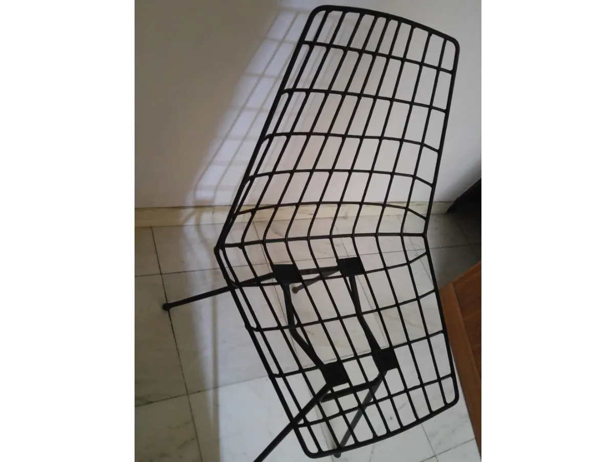 Set 5 sedie in ferro battuto vintage (anni '50), 2