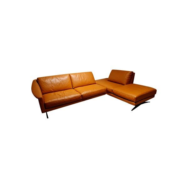 Canaletto corner sofa in leather (brown), Marinelli image