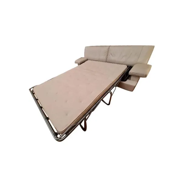 Divano letto 3 posti Eskilo in pelle (beige), Poltrona Frau image