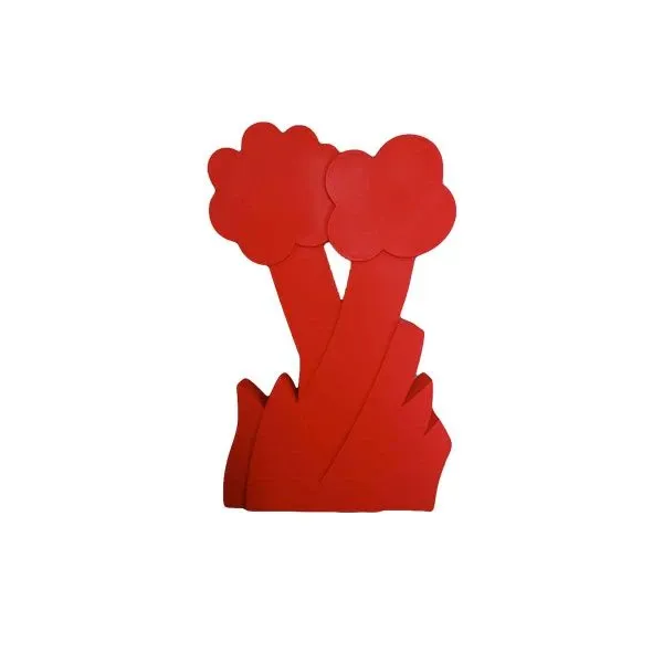 Scultura Myflower di Flavio Lucchini polietilene (rosso) 
