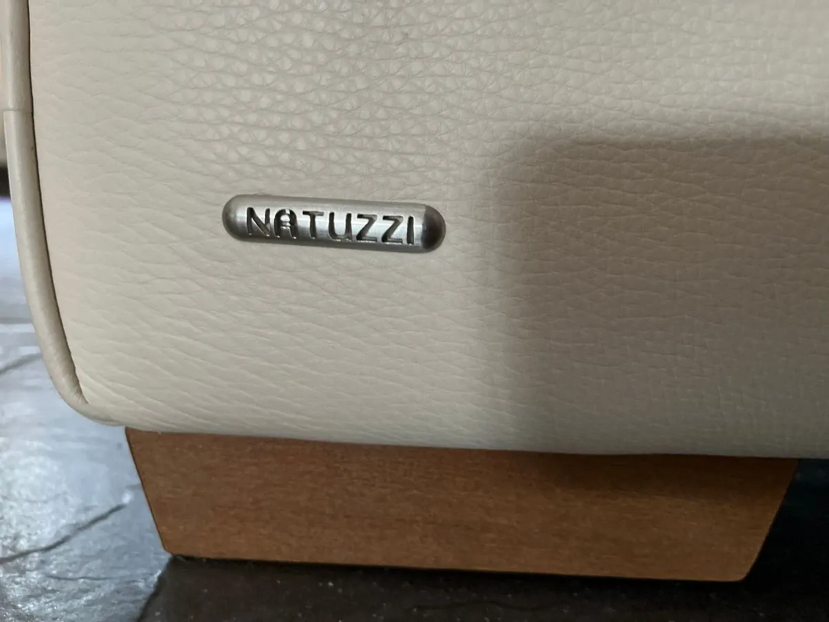 2 seater sofa in white leather 1