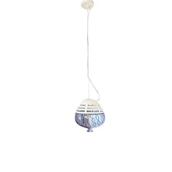 Invero LED pendant lamp in blue zanfirico glass, Artemide image