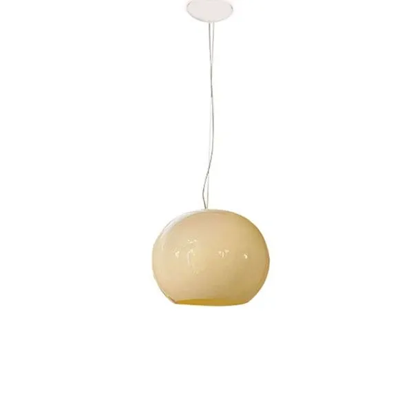 Bud 3 LED suspension lamp in white glass, Foscarini image