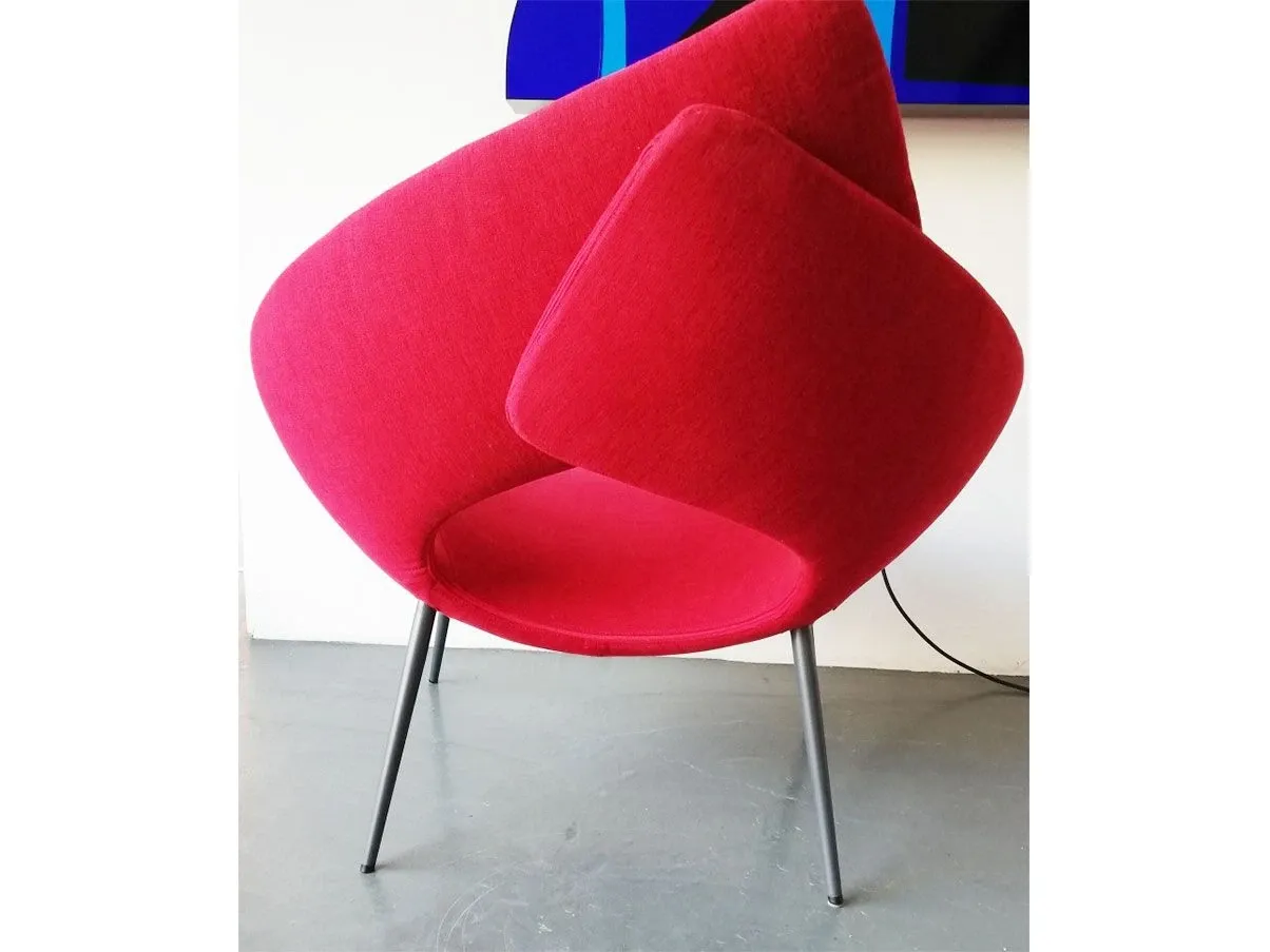 Lock armchair in red fabric, Bonaldo 1