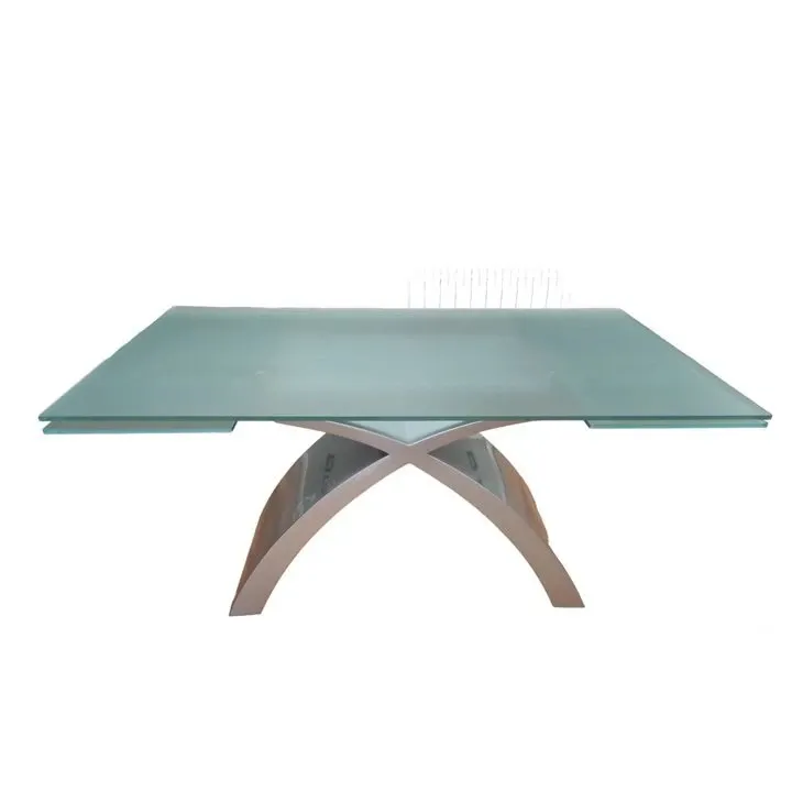 Tokyo model table in glass and aluminium, Tonin Casa image