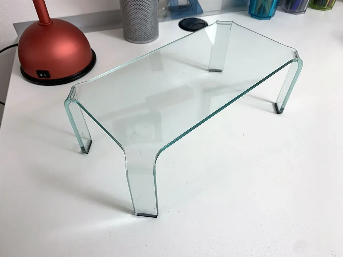 Ragno Mini Collection coffee table in curved glass, Fiam 1