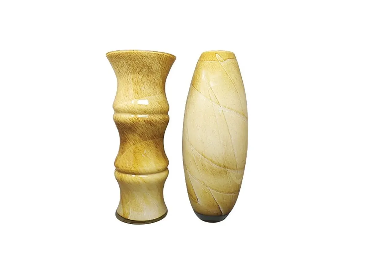 Set of 2 vintage Murano glass vases (1970s), image