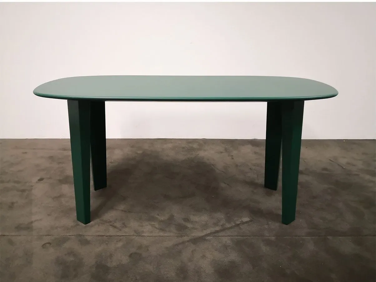 Herve' console matt lacquered wood (green), Ivano Redaelli 7
