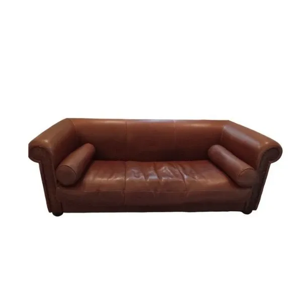 Alfred 3 seats sofa in leather 4