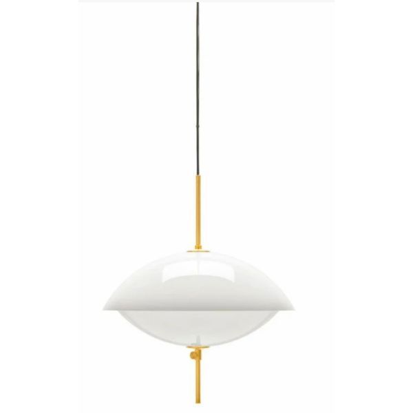 Lampadario Clam in vetro e ottone, Fritz Hansen  image