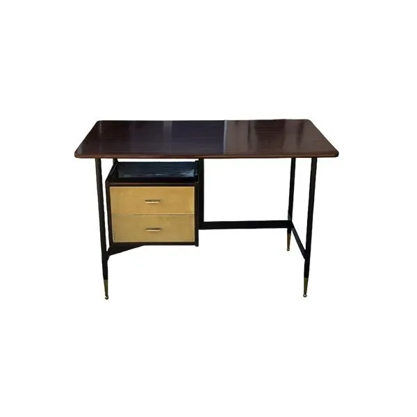 Vintage desk in wood and metal (1950s), image