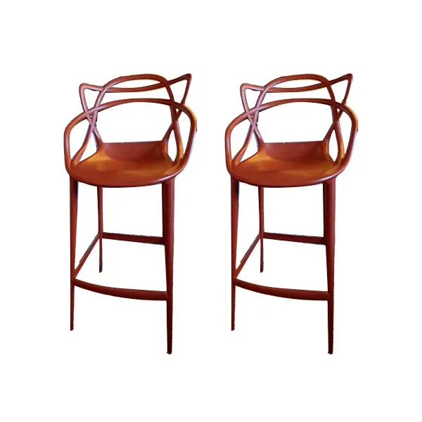 Set of 2 Masters high stools by Philippe Starck, Kartell image