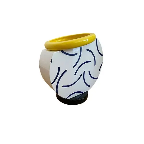 Cucumber ceramic vase by Martine Bedin, Memphis Milan image