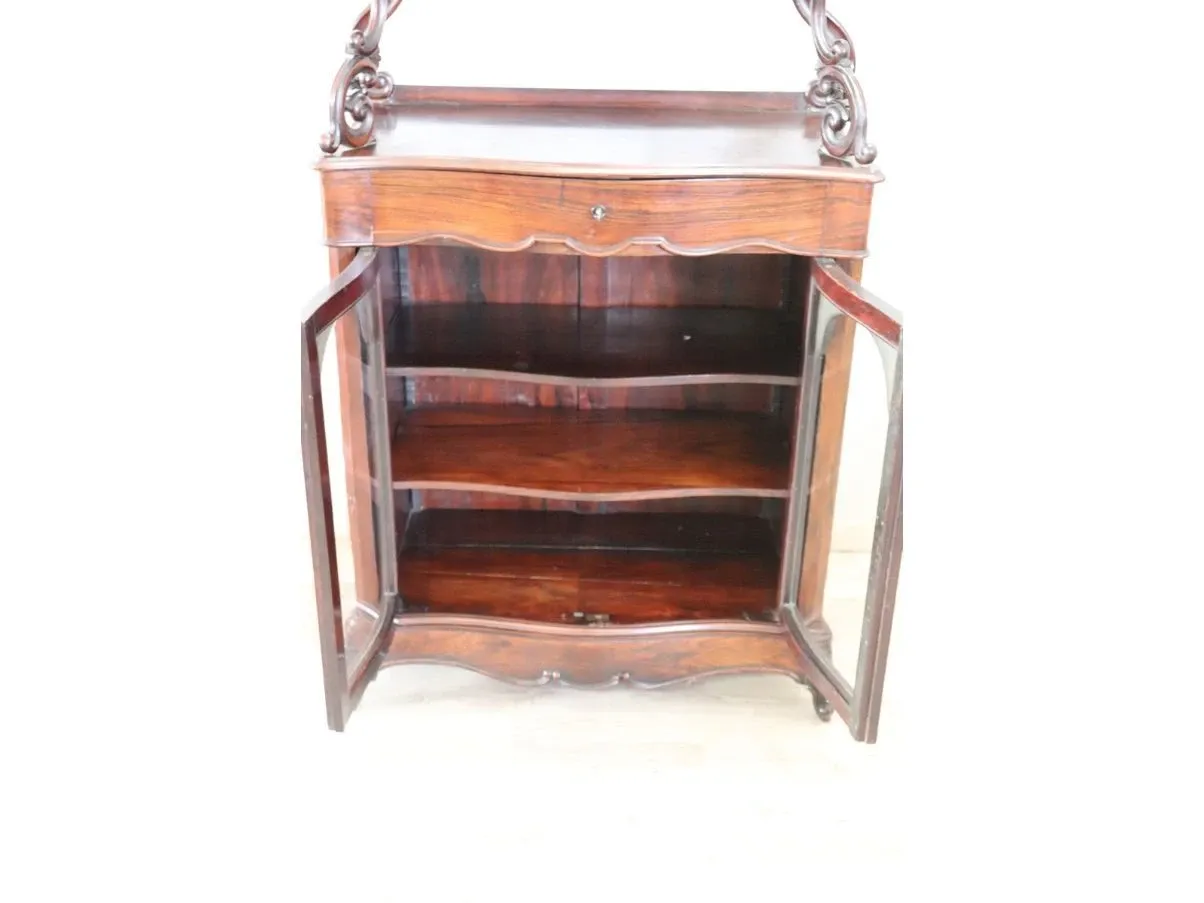 Vetrinetta antica in mogano vintage 5