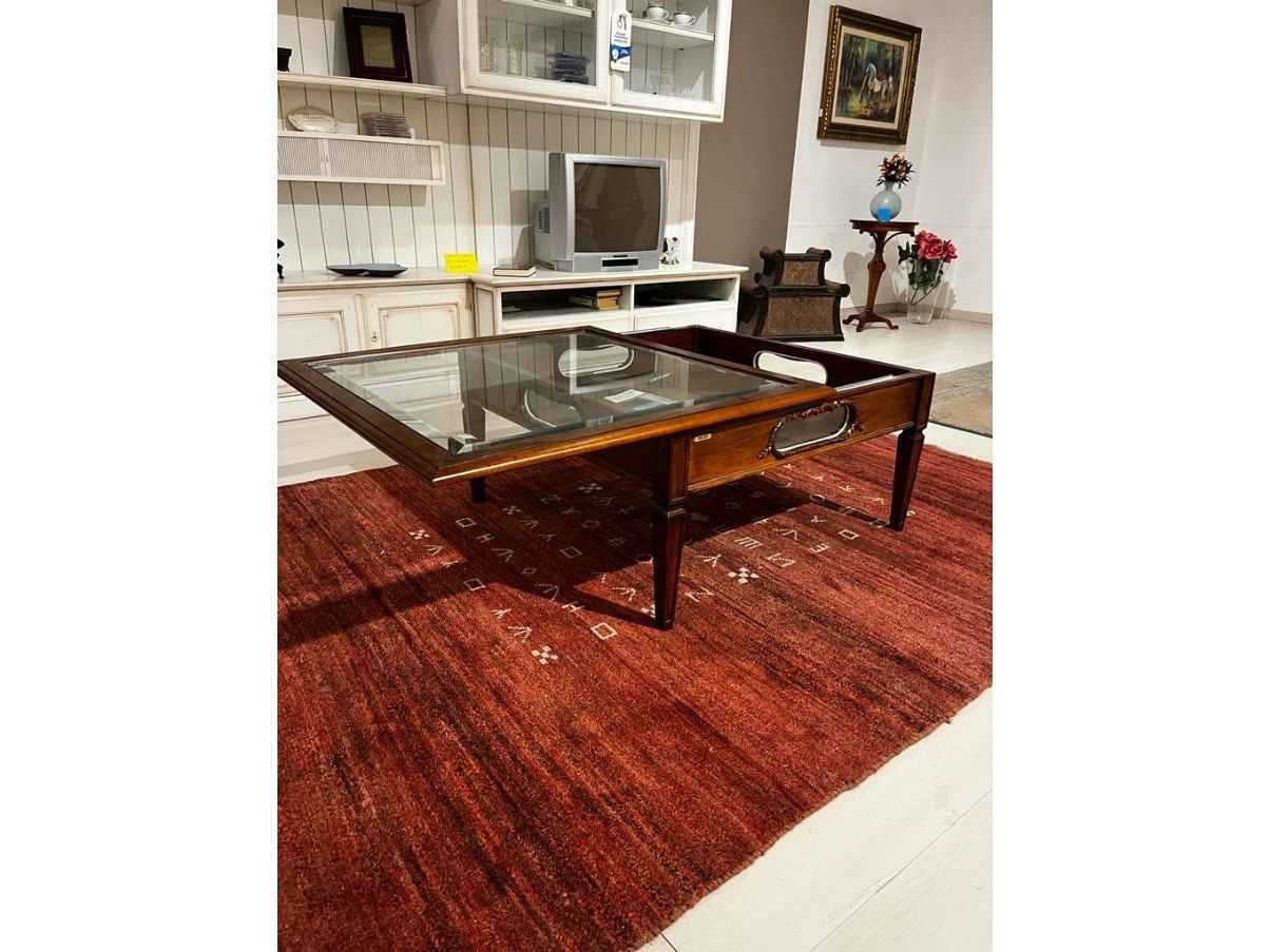 Square container coffee table in cherry wood, IMART 4