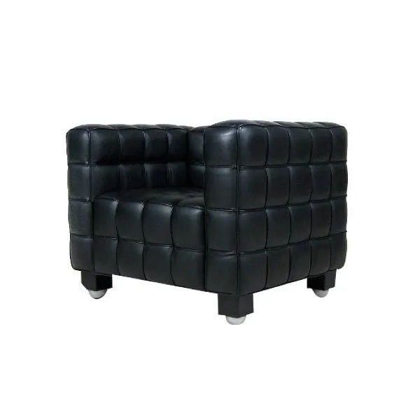 Kubus armchair in vintage black leather (1980s), MDF ITALIA image