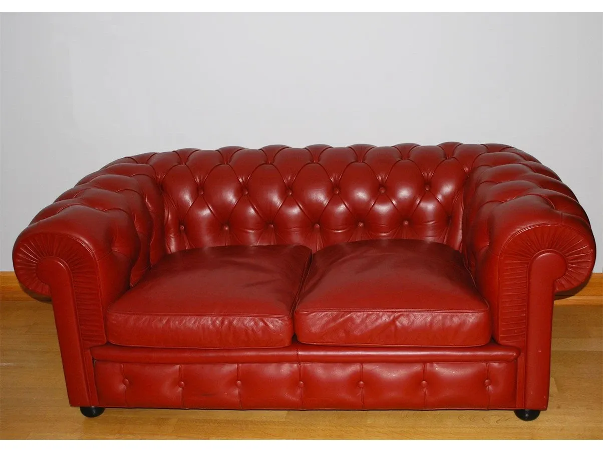 2 seater sofa Chester icon in leather (bordeaux), Poltrona Frau 3