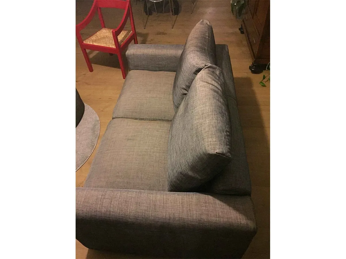 2-Sitzer Sofa mit Hocker aus Stoff 2