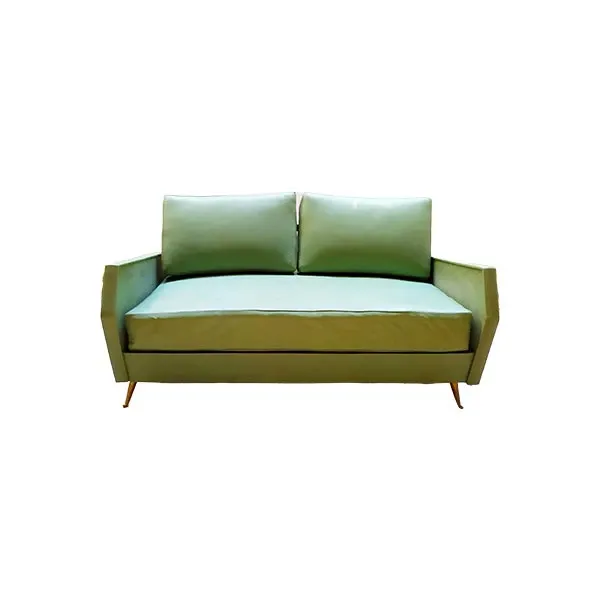 Divano in similpelle vintage di Gio Ponti (verde), ISA Bergamo image