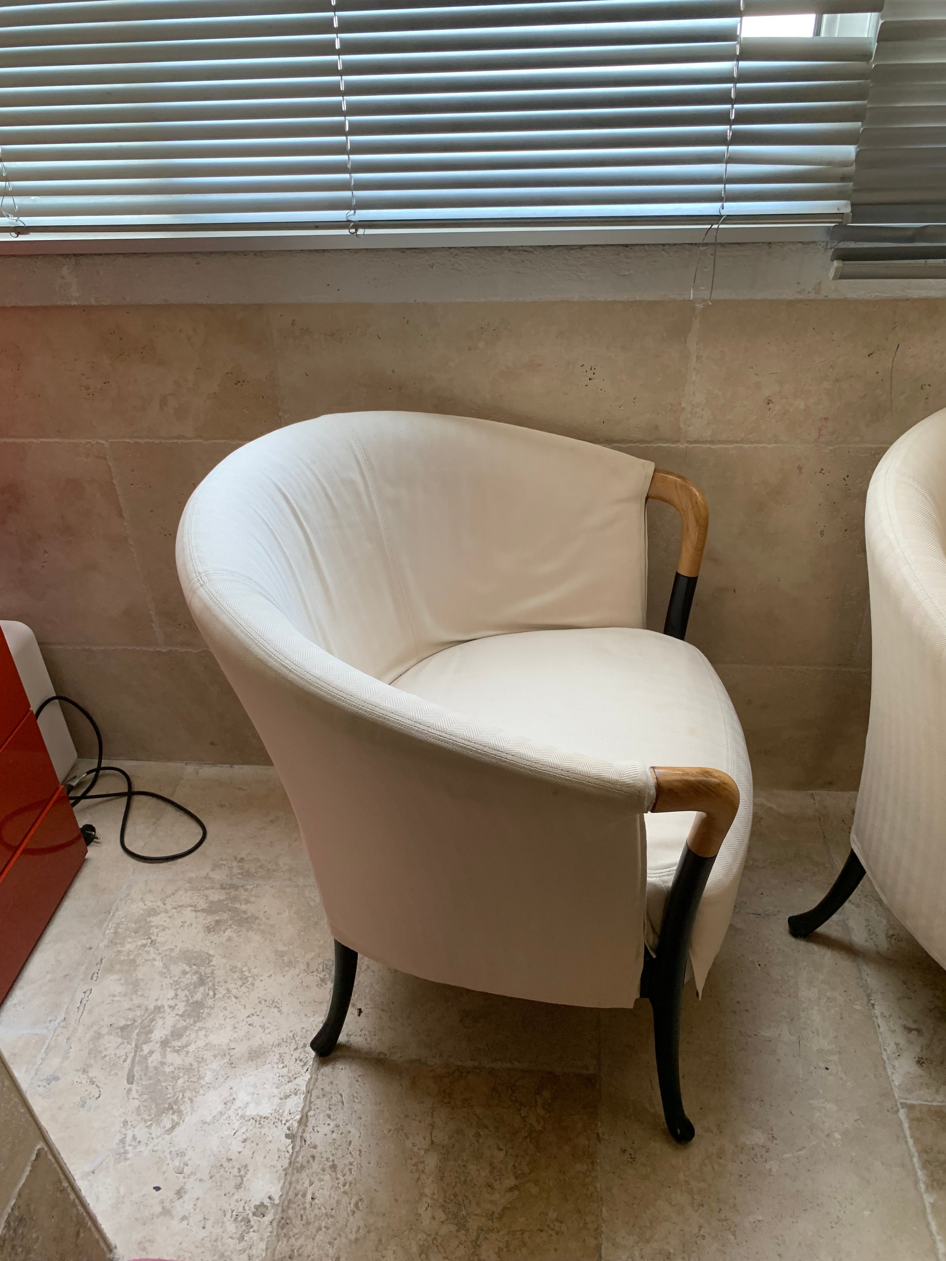 Progetti armchair in fabric (beige), Giorgetti  Side