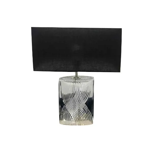 Table lamp with base in steel and crystal, IPM light image