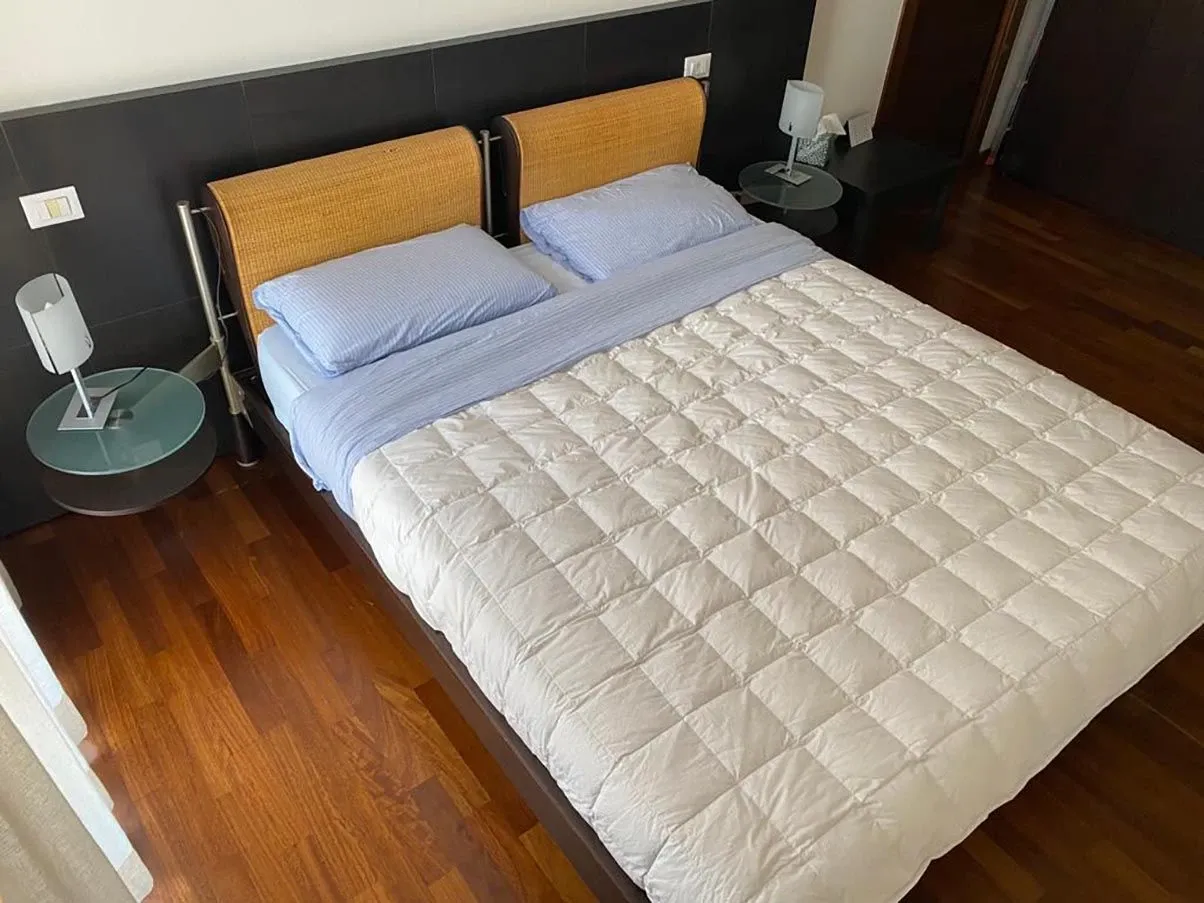 Claudiano double bed in wengè beech wood 9