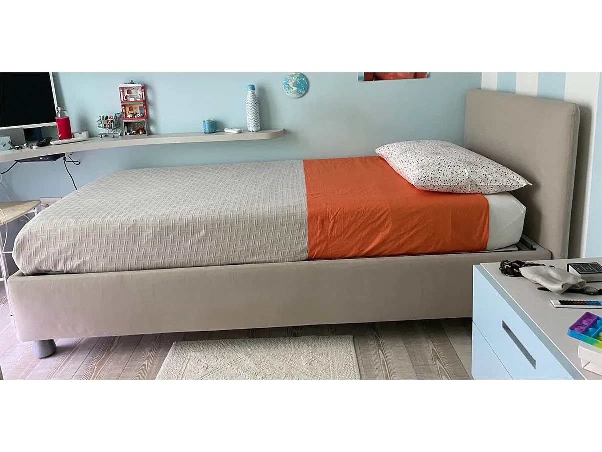 Letto singolo Notturno 2 con contenitore (beige) 6