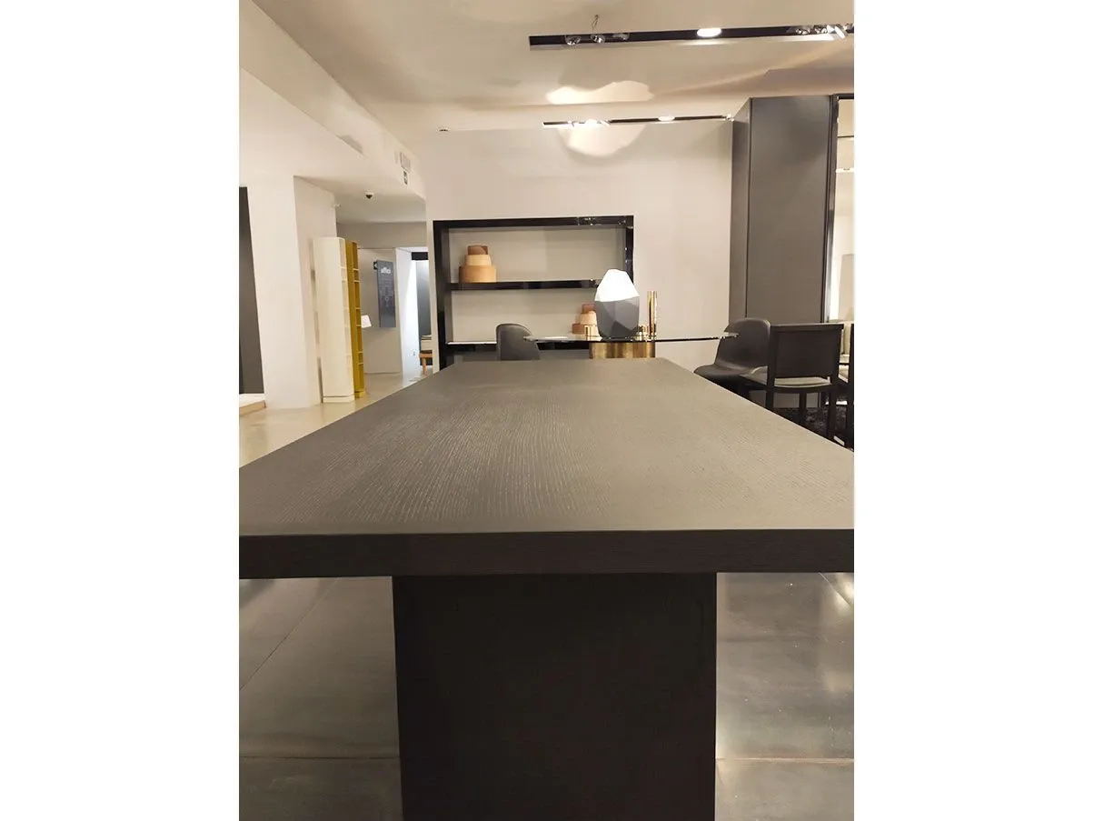 Tavolo rettangolare Simposio in legno rovere (nero), Maxalto 5