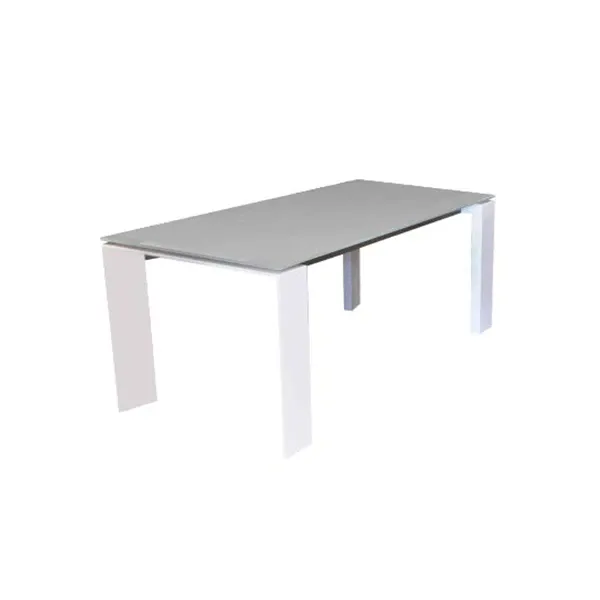 Twice extendable crystal table (white), Bonaldo image