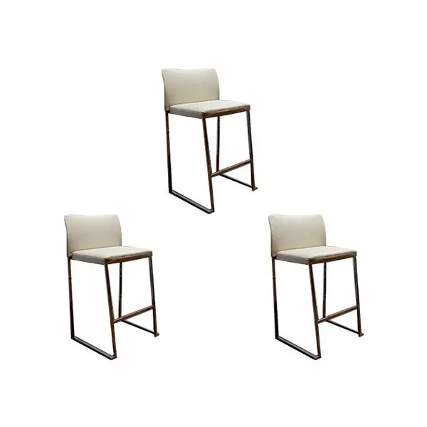 Set 3 Stools model 912 by Martin Ballendat in steel, Tonon image