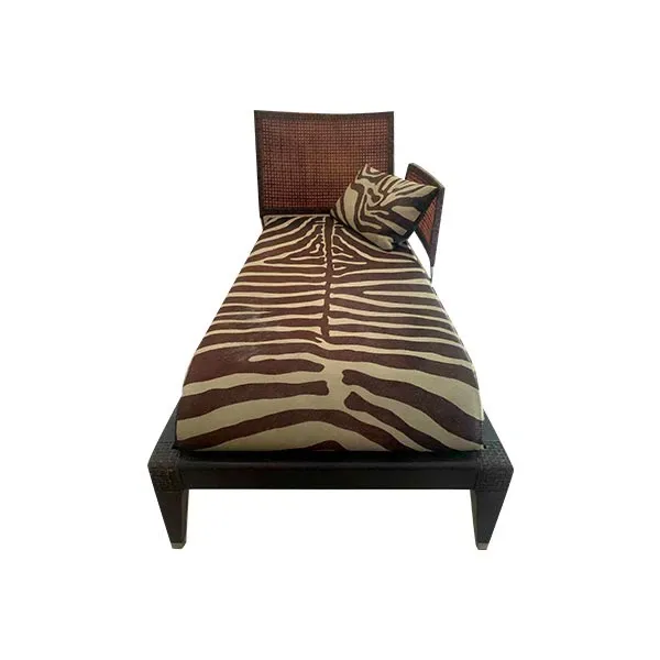 Leather chaise longue with cushion (zebra), Smania image