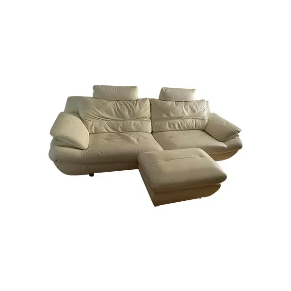 Divano e pouf Sushi in pelle (bianco) 6
