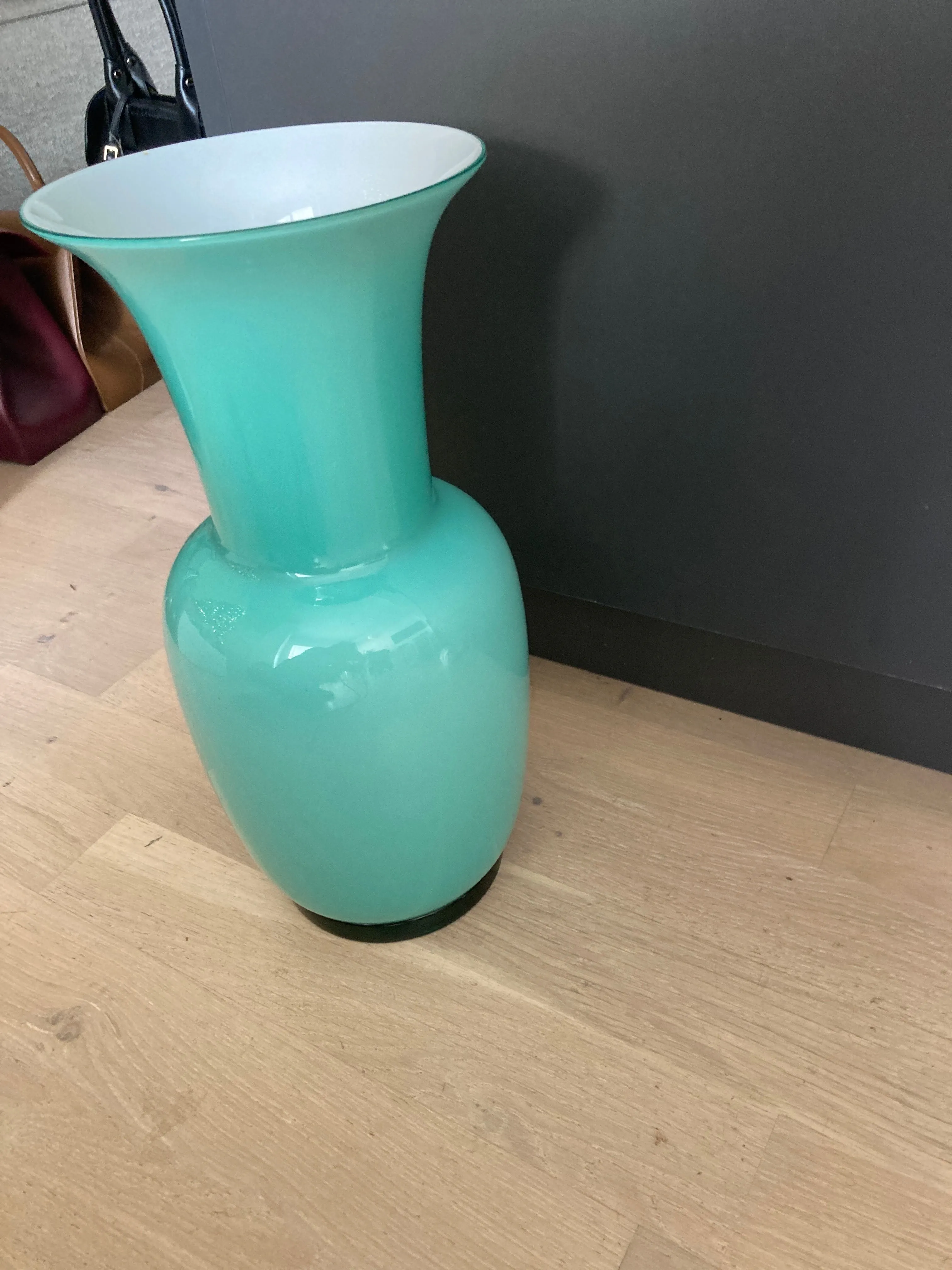 Opal glass vase, 3