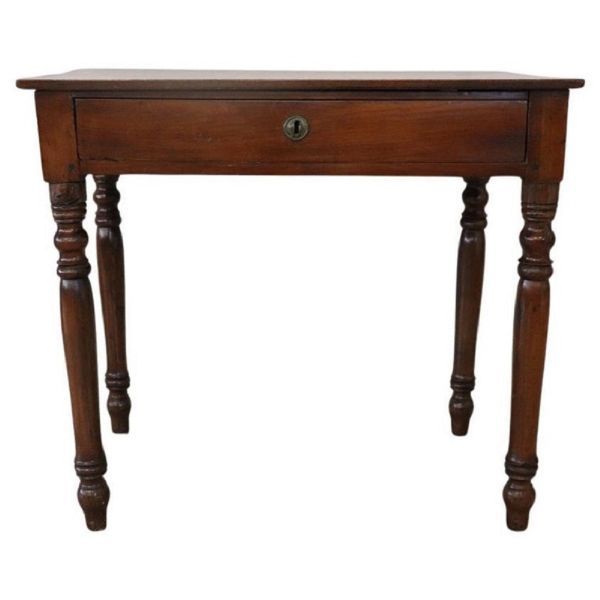 Antique walnut wood desk from the 19th century, image