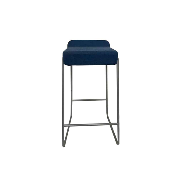 Otto high stool in metal and fabric (blue), Zanotta image