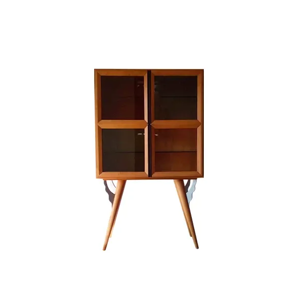 Solferino bar display cabinet in maple wood, Teknodesign image