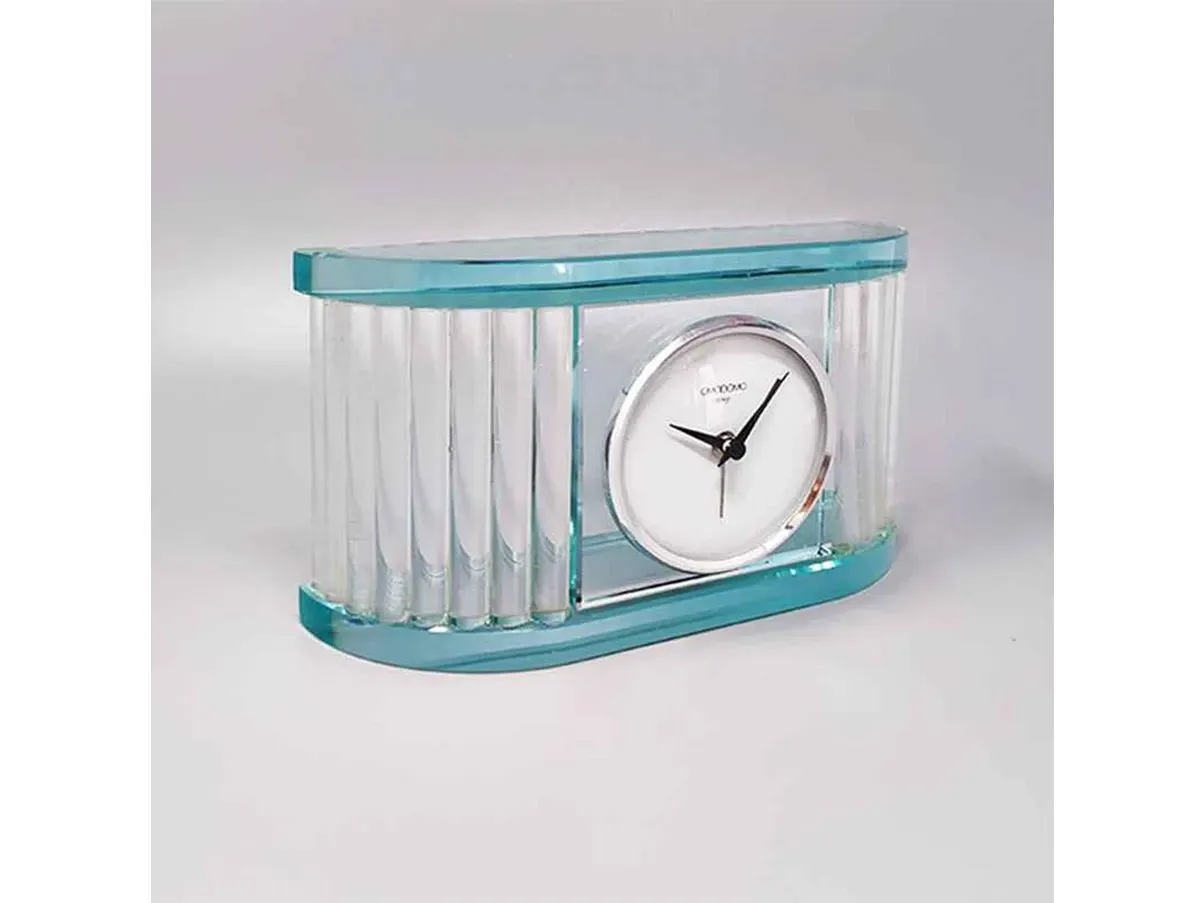 Vintage Astonishing Crystal Table Clock by Omodomo 4