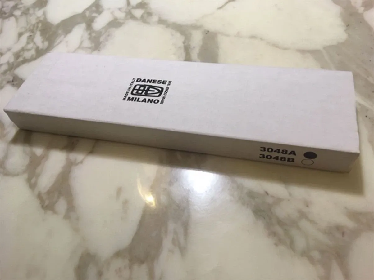 Benbecula letter opener by Enzo Mari in steel, Danese Milano 