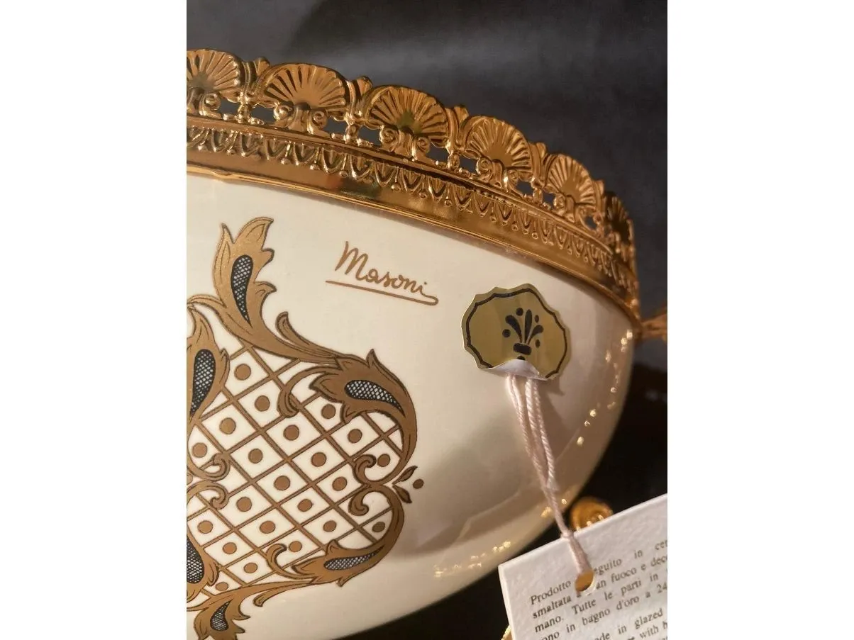 Cup in ceramic and 24k gold, Masoni 7