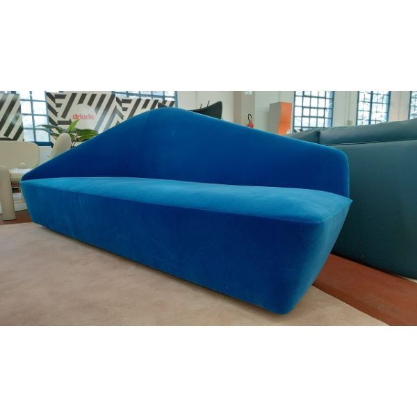 Divano 3 posti Verlaine rivestito in tessuto (blu), Driade image