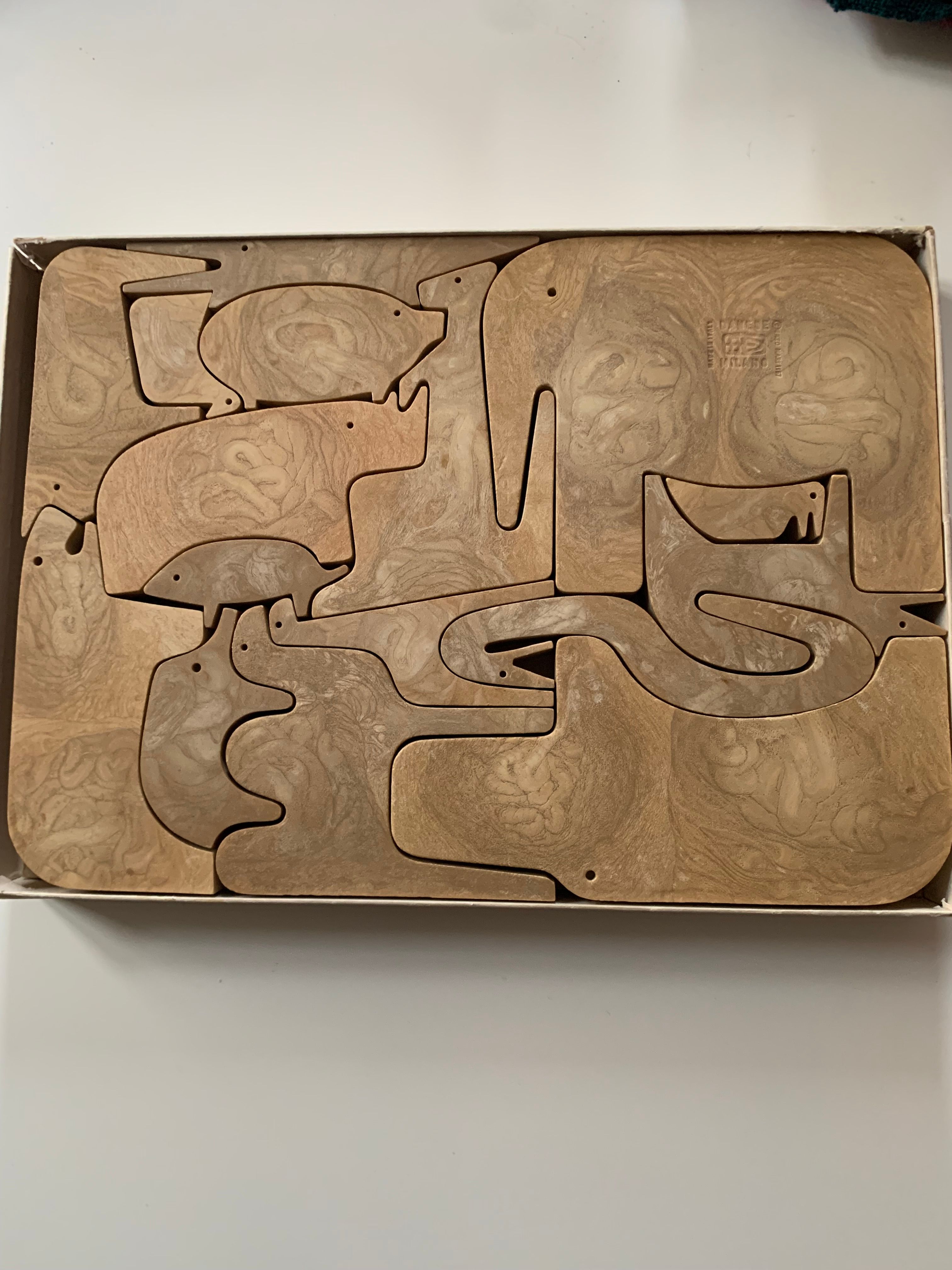 Enzo Mari Animal Puzzle Decorative Object (1970s) Front