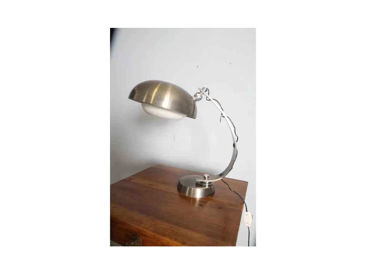 Lampada da tavolo vintage in metallo cromato (anni '70),  2