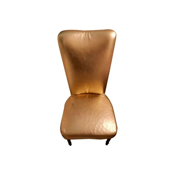 Classic chair in wood and leather (golden), Baxter image