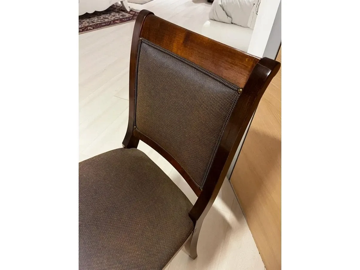 Walnut wood chair, Morelato 5