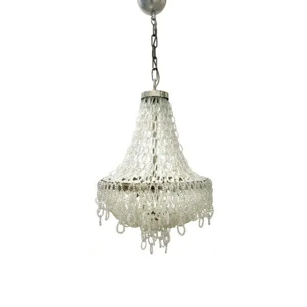 4 lights chandelier in nickel and crystal, Patrizia Garganti image