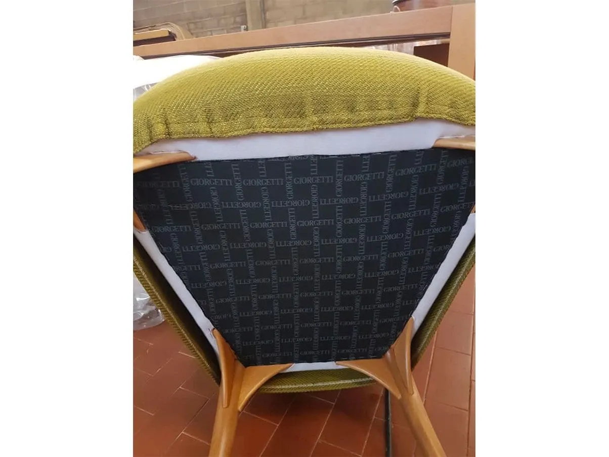 Progetti 63250 fabric and beech wood armchair, Giorgetti 