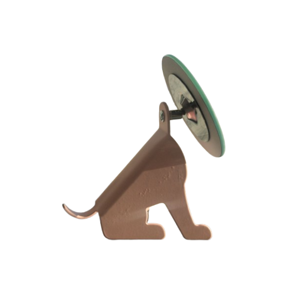 Specchio da tavolo Dog Face in metallo rosa image