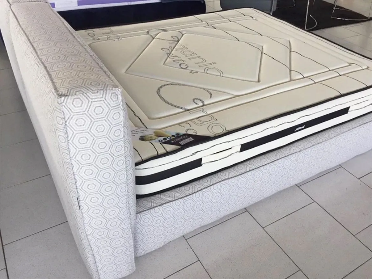 Sara double bed with container (grey), MD Work 3