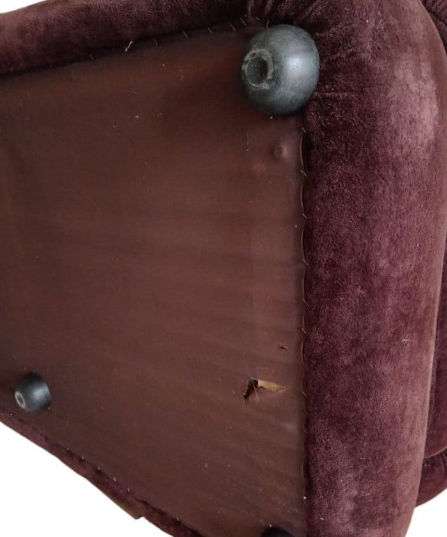 3/4 seater burgundy sofa by Sapporo (70s) Defects